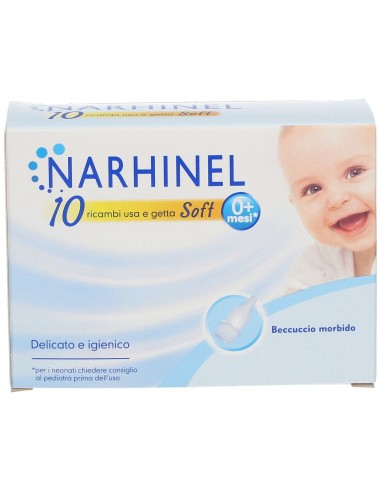 RICARICA USA E GETTA PER ASPIRATORE NASALE NARHINEL 10 PEZZI SOFT ARTICOLO 526405
