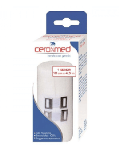 BENDA ELASTICA CEROXMED 10X450 CM CON GANCIO 1 PEZZO