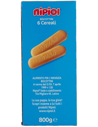 NIPIOL BISCOTTINI 6 CEREALI 800 G