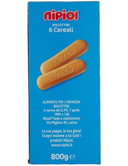 NIPIOL BISCOTTINI 6 CEREALI 800 G