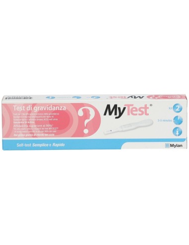 TEST DI GRAVIDANZA RAPIDO HCG MYTEST 2 PEZZI