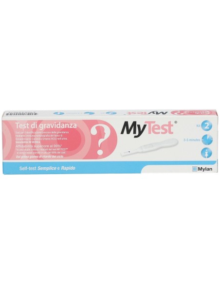 TEST DI GRAVIDANZA RAPIDO HCG MYTEST 2 PEZZI