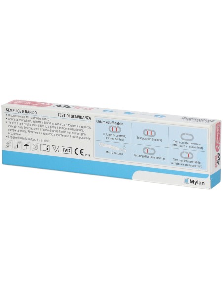 TEST DI GRAVIDANZA RAPIDO HCG MYTEST 2 PEZZI