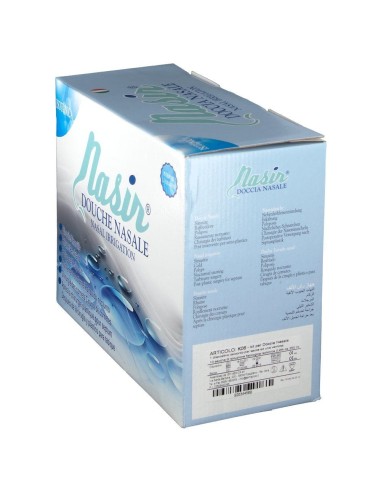 NASIR DOCCIA NASALE CON SOLUZIONE FISIOLOGICA ISOTONICA 10 SACCHE 250 ML + 1 BLISTER
