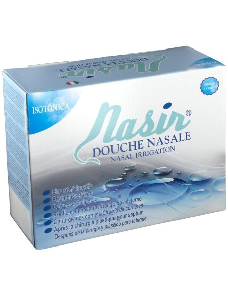 NASIR DOCCIA NASALE CON SOLUZIONE FISIOLOGICA ISOTONICA 10 SACCHE 250 ML + 1 BLISTER