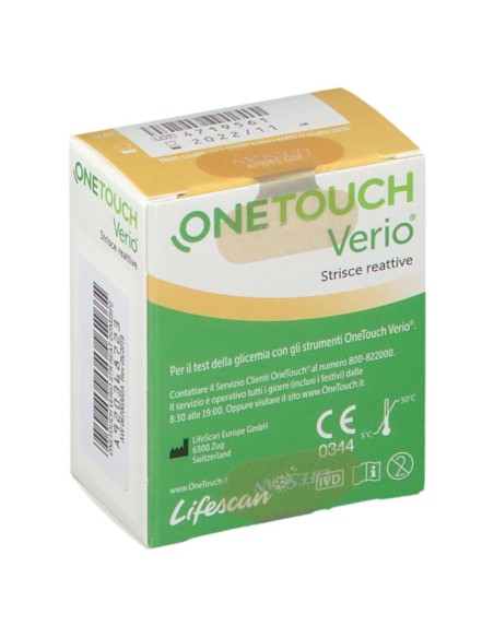 STRISCE MISURAZIONE GLICEMIA ONETOUCH VERIO 25 PEZZI