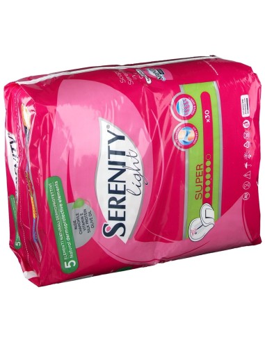 PANNOLONE PER INCONTINENZA SERENITY LIGHT LADY SUPER 30 PEZZI