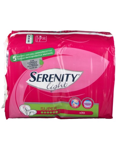 PANNOLONE PER INCONTINENZA SERENITY LIGHT LADY SUPER 30 PEZZI