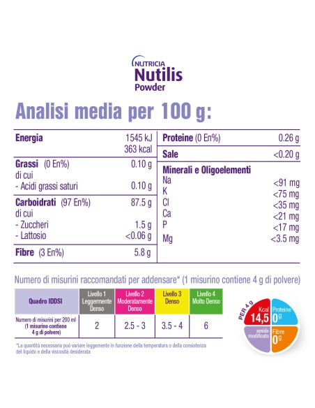 NUTILIS POWDER ADDENSANTE BARATTOLO 300 G