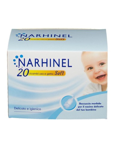 RICARICA USA E GETTA PER ASPIRATORE NASALE NARHINEL 20 PEZZIUSA E GETTA SOFT