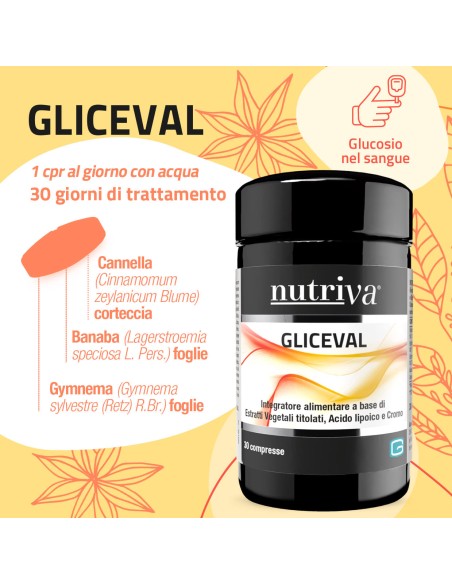 NUTRIVA GLICEVAL 30 COMPRESSE