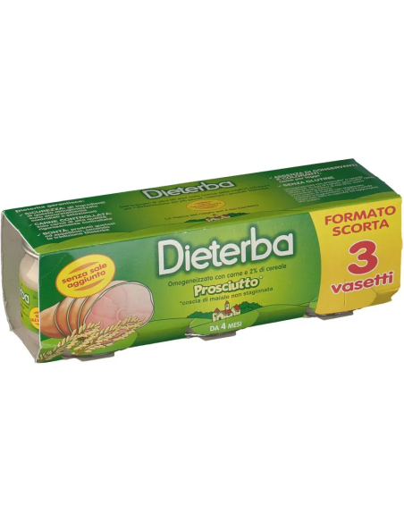 DIETERBA OMOGENEIZZATO PROSCIUTTO 3 PEZZI 80 G