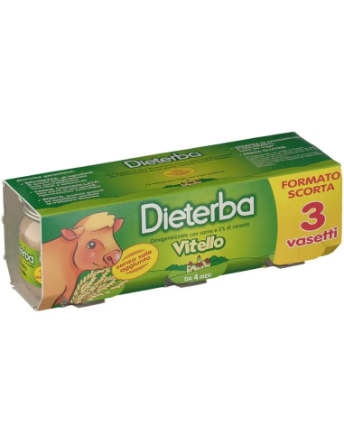 DIETERBA OMOGENEIZZATO VITELLO 3 PEZZI 80 G