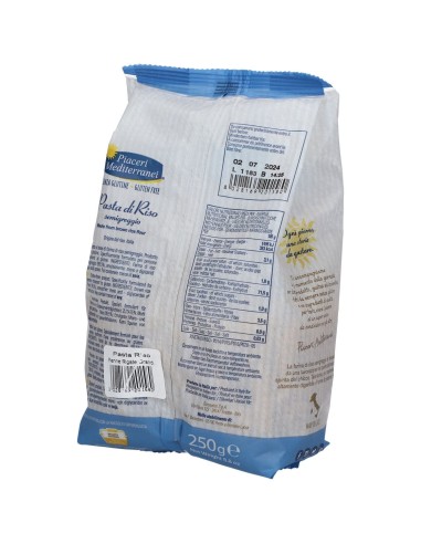 PIACERI MEDITERRANEI PASTA RISO PENNE RIGATE 250 G