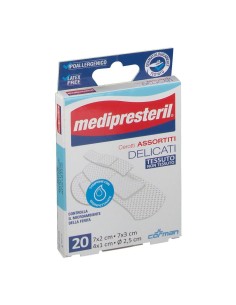 CEROTTI ASSORTITI MEDIPRESTERIL DELICATI TNT 20 PEZZI