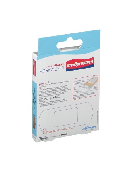 CEROTTO GRANDE MEDIPRESTERIL RESISTENTE 7X3CM 20 PEZZI