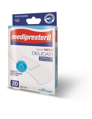 CEROTTO MEDIO MEDIPRESTERIL DELICATO TNT 7X2CM 20 PEZZI