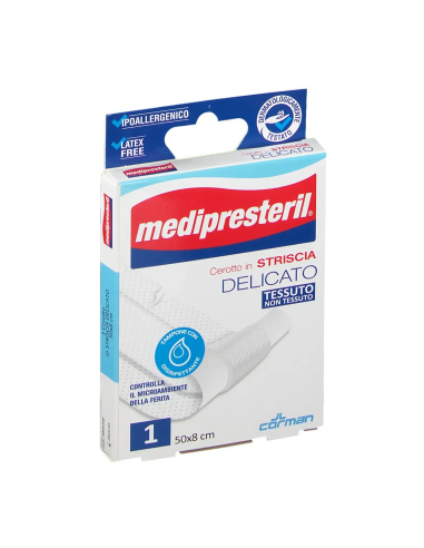 CEROTTO IN STRISCIA MEDIPRESTERIL DELICATO TNT 50X8CM