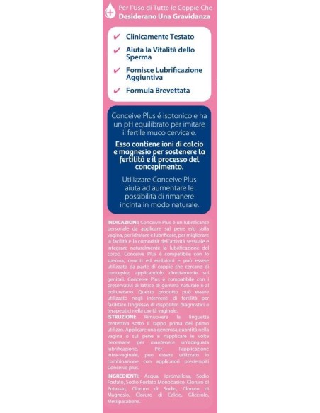 CONCEIVE PLUS LUBRIFICANTE VAGINALE COADIUVANTE FERTILITA' TUBO 75ML