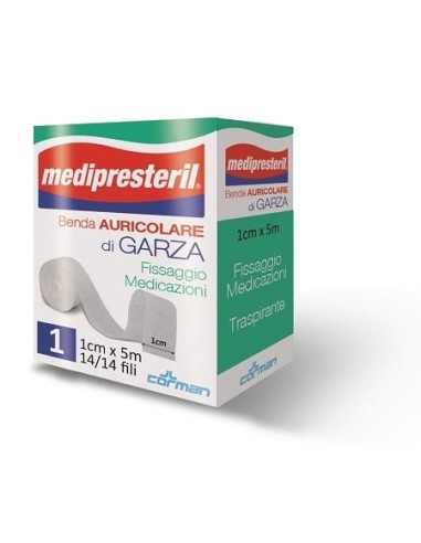 BENDA AURICOLARE MEDIPRESTERIL 12/8 FU M5X2CM 14/14 FILI