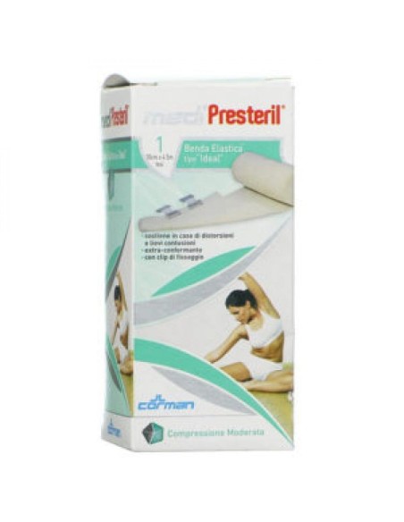 BENDA ELASTICA MEDIPRESTERIL IDEAL COMPRESSIONE MODERATA M4,5X10CM TESI