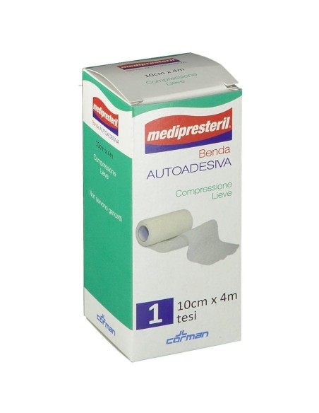 BENDA MEDIPRESTERIL COMPRESSIONE FORTE M4,5X12CM TESI CON CLIP DI FISSAGGIO