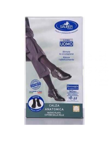 CALZA UOMO COTONE 140 DENARI GRANDE BLU