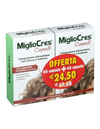 MIGLIOCRES CAPELLI 60 CAPSULE + 60 CAPSULE PROMOZIONE