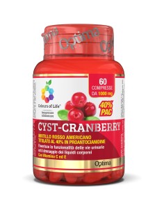 COLOURS OF LIFE CYST-CRANBERRY CON VITAMINA C E 60 COMPRESSE 1000 MG