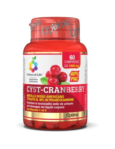 COLOURS OF LIFE CYST-CRANBERRY CON VITAMINA C E 60 COMPRESSE 1000 MG