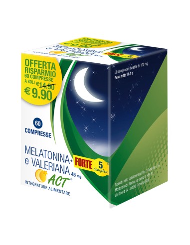MELATONINA+FORTE 5 COMPLEX E VALERIANA ACT 60 COMPRESSE