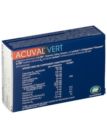 ACUVAL VERT 20 COMPRESSE