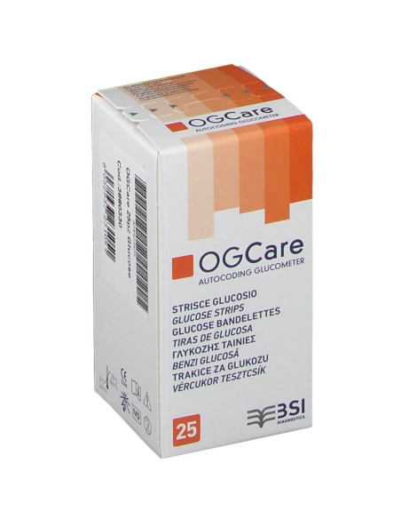 STRISCE MISURAZIONE GLICEMIA OGCARE 25 PEZZI