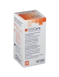 STRISCE MISURAZIONE GLICEMIA OGCARE 25 PEZZI 2