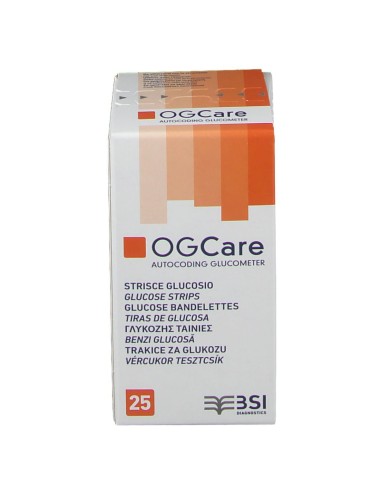 STRISCE MISURAZIONE GLICEMIA OGCARE 25 PEZZI