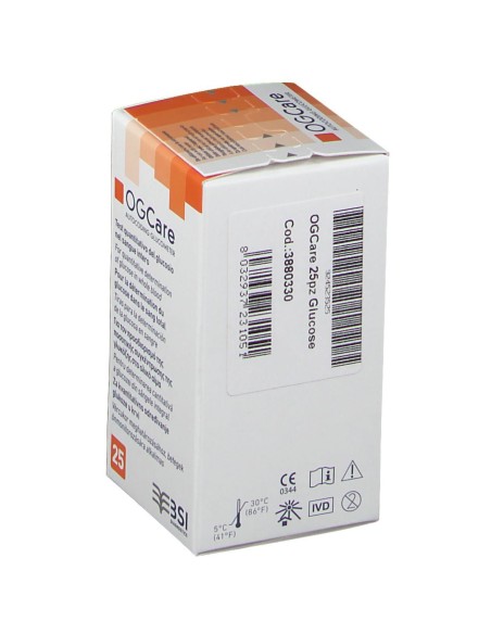 STRISCE MISURAZIONE GLICEMIA OGCARE 25 PEZZI