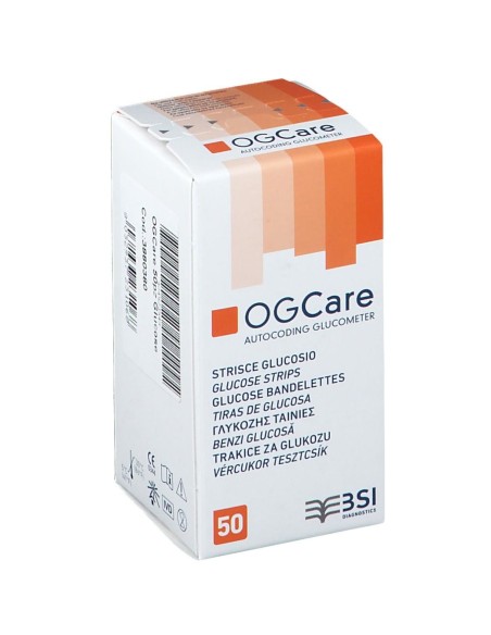 STRISCE MISURAZIONE GLICEMIA OGCARE 50 PEZZI
