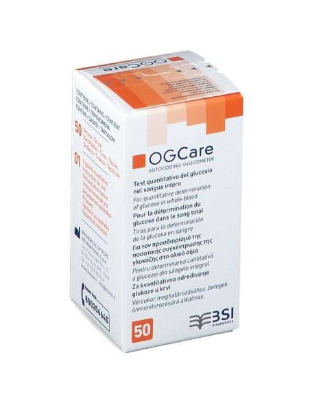 STRISCE MISURAZIONE GLICEMIA OGCARE 50 PEZZI