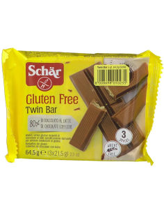SCHAR TWIN BAR WAFERS RICOPERTI DI CIOCCOLATO AL LATTE 3 PEZZI DA 21,5 G