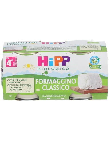 HIPP BIO OMOGENEIZZATO FORMAGGINO CLASSICO 2X80 G