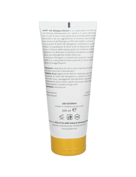 ANFO SEB SHAMPOO DOCCIA DETERGENTE 200 ML