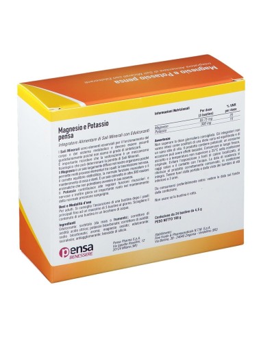 MAGNESIO E POTASSIO ARANCIA PENSA 24 BUSTINE EFFERVESCENTI