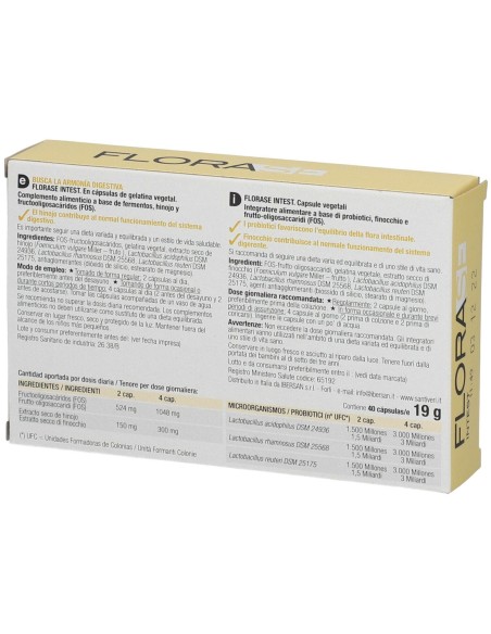 FLORASE INTEST 40 CAPSULE BLISTER 18 G