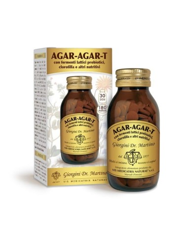 AGAR AGAR T CON FERMENTI LATTICI E CLOROFILLA 180 PASTIGLIE