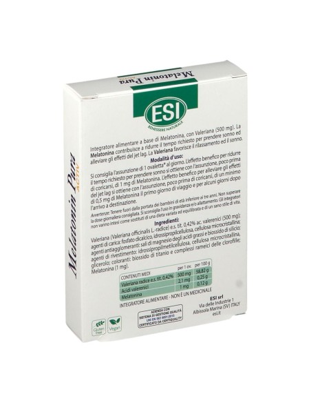 ESI MELATONIN PURA ACTIV 30 OVALETTE