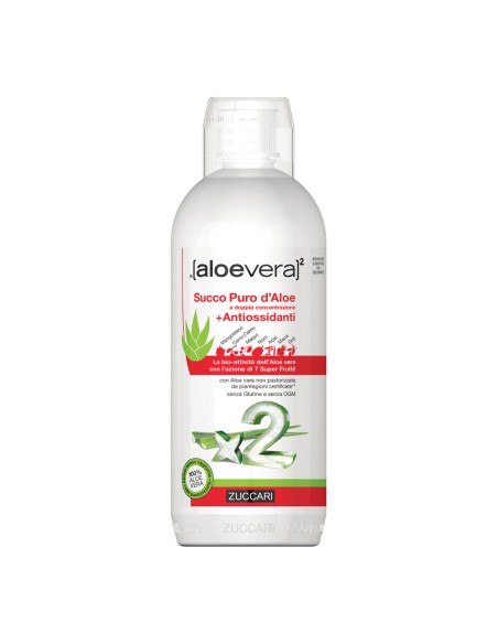 ALOEVERA2 SUCCO PURO D'ALOE A DOPPIA CONCENTRAZIONE + ANTIOSSIDANTI