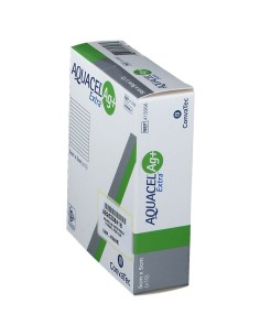 MEDICAZIONE IN HYDROFIBER E IONI ARGENTO INTESSUTA IN LYOCELL AQUACEL AG + EXTRA 5X5CM 10 PEZZI 2