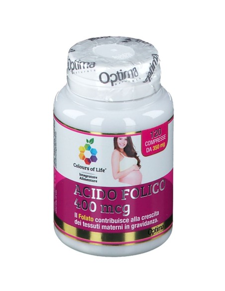 COLOURS OF LIFE ACIDO FOLICO 400 MCG 120 COMPRESSE 350 MG