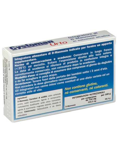 CYSTOMAN URTO 15 COMPRESSE EFFERVESCENTI