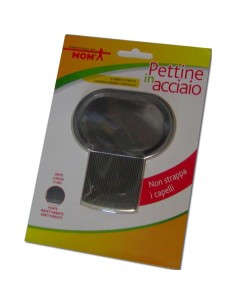 PETTINE ACCIAIO PER RIMOZIONE PIDOCCHI